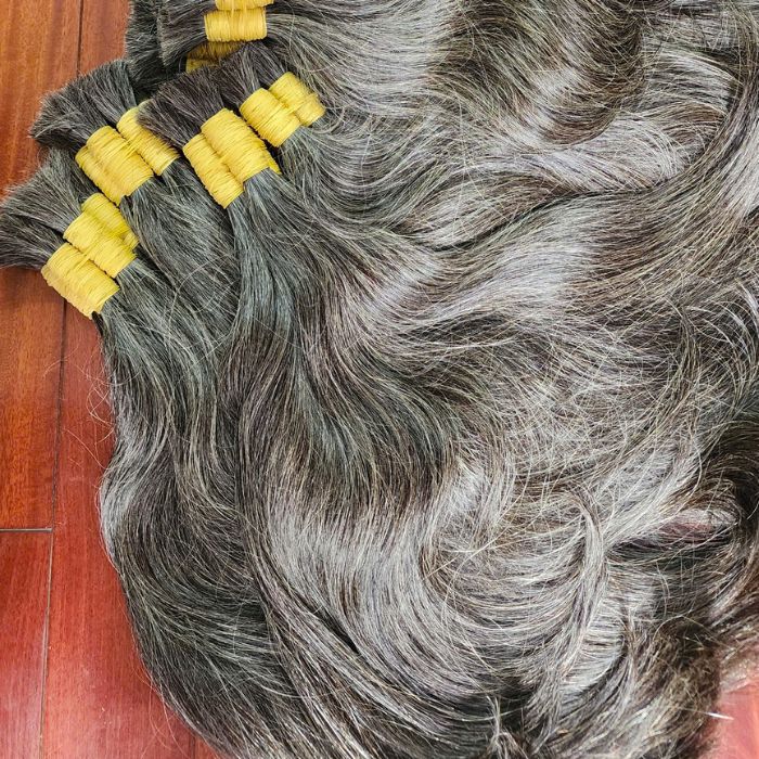 Grey raw human hair 1
